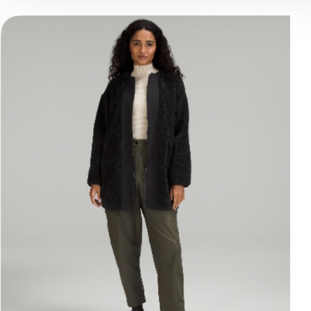 Lululemon collarless fleece full zip